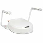 Hi-Loo Raised Toilet Seat with Arm Rests - fixed model - 10 cm