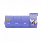 Pill Box 1 day - 4 compartments tranparent blue FR