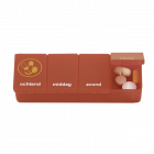 Pill Box 1 day - 4 compartments tranparent red NL
