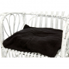 Ring cushion cover - black towelling cover