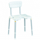 Shower stool with cut-out - with backrest