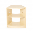 Wooden 45° Curved Room Divider Shelf with 2 Compartments