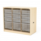 Houten kast Lade 3 rijen 