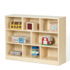 8-Compartment Shelf Cabinet with Back Panel 