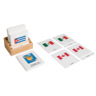 Kistje met de vlaggen van Noord-Amerika