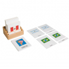 Kistje met de vlaggen van Zuid-Amerika