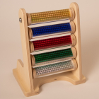 Colorful Diffraction Tubes on Wooden Stand