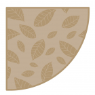 Quarter Circle Leaf Pattern Rug