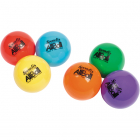 Set of 6 Colored All Balls 7,6 cm