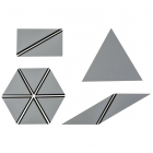 Set grijze driehoeken
