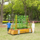 Mobile Flowerbed with Trellis for Kindergartens