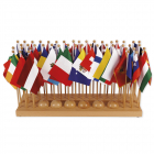 Vlaggenstandaard met de vlaggen van landen - Europa