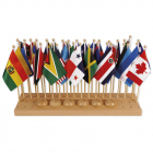 Vlaggenstandaard met de vlaggen van landen - Noord- en Zuid-Amerika