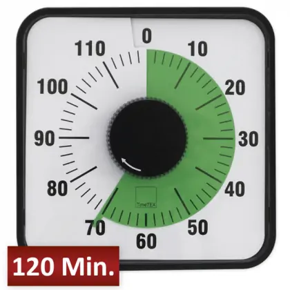 Duration Clock Automatik 120 Minutes - Essential Time Management Tool for  Education – Senso-Care