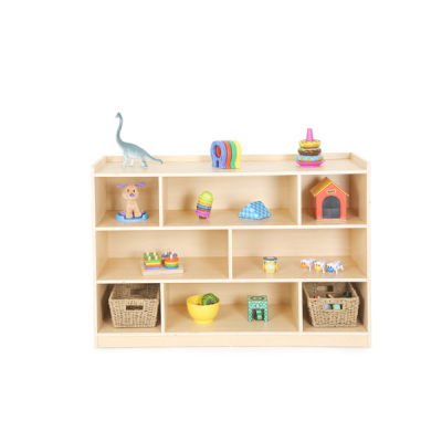 Shelf Cabinet with Back Wall, 8 Compartments