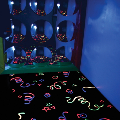 Space Maze - Fluoriserend tapijt - Snoezelen