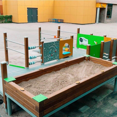 Bondy wooden playset for disabled and able-bodied children