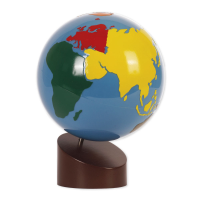 Globe gekleurd - Werelddelen