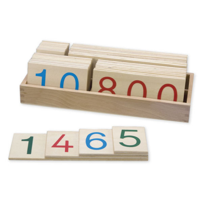 Large Wooden Number Cards
