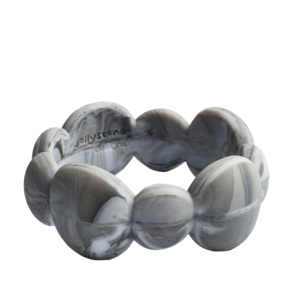 Jellystone Pebble armband oester grijs
