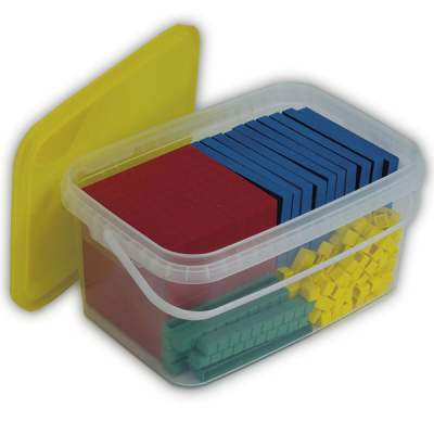 Dienes basic assortment, 121 pieces, numbers up to 1,000, coloured, in storage box