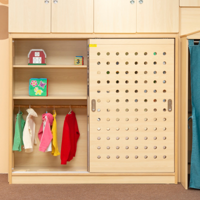 Open Wooden Wardrobe Cabinet 