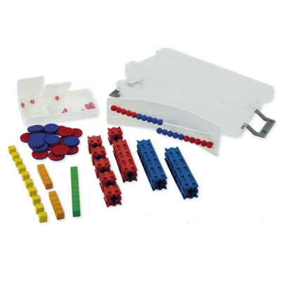 Basic Plus maths set numbers up to 20, 58 pcs, in box, red/blue