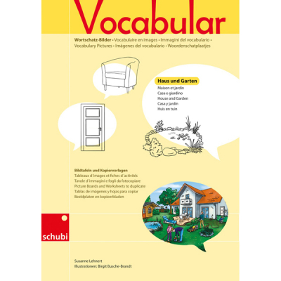 Vocabulary pictures - House and garden - Picture boards and worksheets to duplicate
