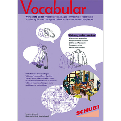 Vocabulary pictures - Clothes and accessories - Picture boards and worksheets to duplicate