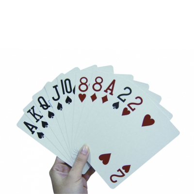 Speelkaarten - Groot logo - Extra groot - 10 x 15 cm.
