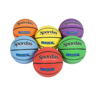 Set of 6 Spordas Max Basketballs Colored 6